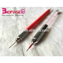 Biomaser blaireau à sourcils micro blading outils à main, soie broderie maquillage microblading stylo